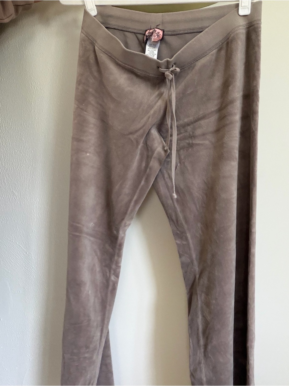 Juicy Couture Taupe Velour Drawstring Joggers
